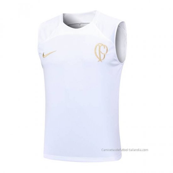 Camiseta de Entrenamiento Corinthians Sin Mangas 2023-2024 Blanco - Haga un click en la imagen para cerrar