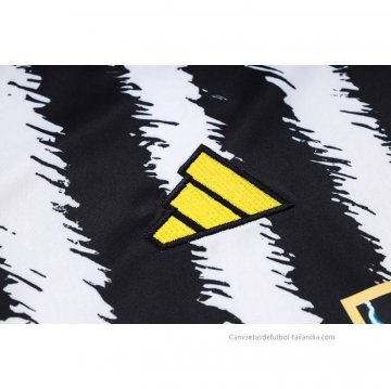 Camiseta de Entrenamiento Juventus Sin Mangas 2023-2024 Negro y Blanco