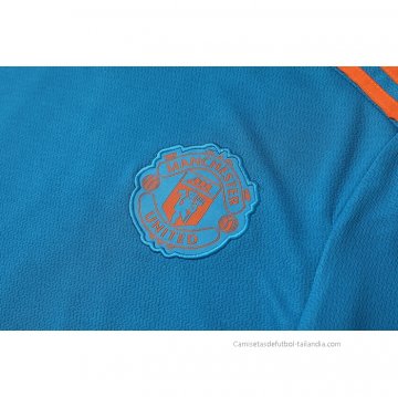 Camiseta de Entrenamiento Manchester United 2022-2023 Azul