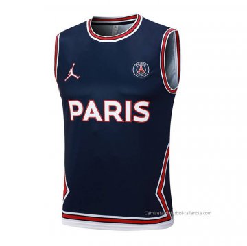 Camiseta de Entrenamiento Paris Saint-Germain Jordan Sin Mangas 2023-2024 Azul Camiseta de Entrenamiento Paris Saint-Germain Jordan Sin Mangas 2023-2024 Azul