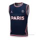 Camiseta de Entrenamiento Paris Saint-Germain Jordan Sin Mangas 2023-2024 Azul