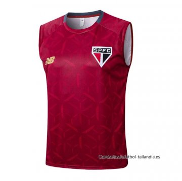 Camiseta de Entrenamiento Sao Paulo Sin Mangas 2025-2026 Rojo Camiseta de Entrenamiento Sao Paulo Sin Mangas 2025-2026 Rojo