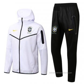 Chandal con Capucha del Brasil 2022-2023 Blanco Chandal con Capucha del Brasil 2022-2023 Blanco