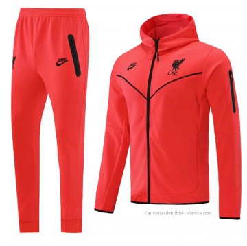 Chandal con Capucha del Liverpool 2021-2022 Rojo