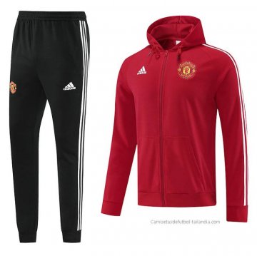 Chandal con Capucha del Manchester United 2022-2023 Rojo