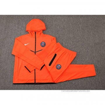 Chandal con Capucha del Paris Saint-Germain 2022-2023 Naranja