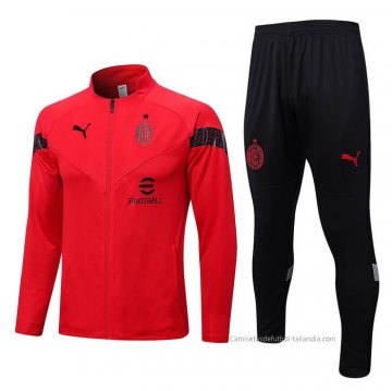 Chandal de Chaqueta del AC Milan 2022-2023 Rojo Chandal de Chaqueta del AC Milan 2022-2023 Rojo