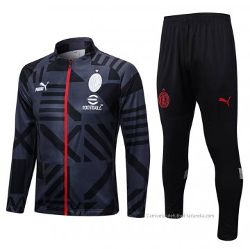 Chandal de Chaqueta del AC Milan 2022-2023 Gris Chandal de Chaqueta del AC Milan 2022-2023 Gris