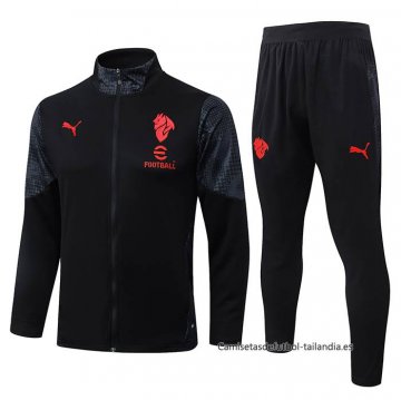 Chandal de Chaqueta del AC Milan Nino 2025-2026 Negro