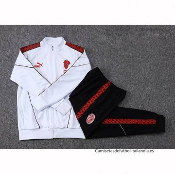 Chandal de Chaqueta del AC Milan Nino 2025-2026 Blanco