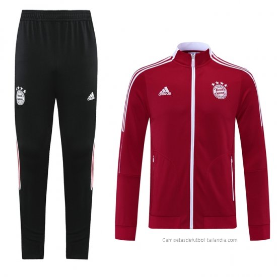Chandal de Chaqueta del Bayern Munich Nino 2021-2022 Rojo - Haga un click en la imagen para cerrar