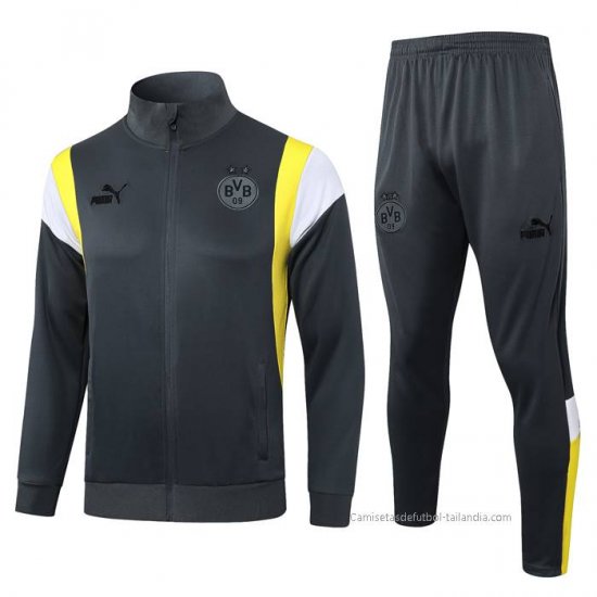 Chandal de Chaqueta del Borussia Dortmund 2023-2024 Gris - Haga un click en la imagen para cerrar