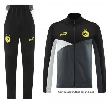 Chandal de Chaqueta del Borussia Dortmund 2024-2025 Gris Chandal de Chaqueta del Borussia Dortmund 2024-2025 Gris