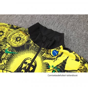 Chandal de Chaqueta del Brasil Jesus Nino 2024-2025 Amarillo