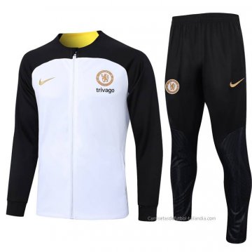 Chandal de Chaqueta del Chelsea Nino 2023-2024 Blanco Chandal de Chaqueta del Chelsea Nino 2023-2024 Blanco