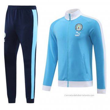 Chandal de Chaqueta del Manchester City 2023-2024 Azul Claro