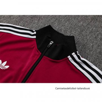 Chandal de Chaqueta del Manchester United 2024-2025 Rojo Oscuro
