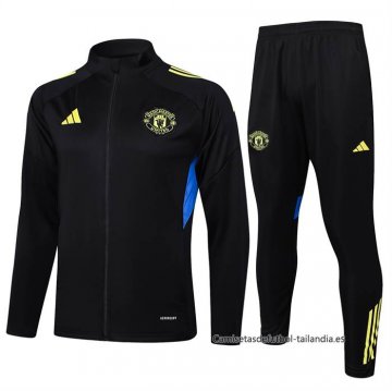 Chandal de Chaqueta del Manchester United 2025-2026 Negro Amarillo Chandal de Chaqueta del Manchester United 2025-2026 Negro Amarillo