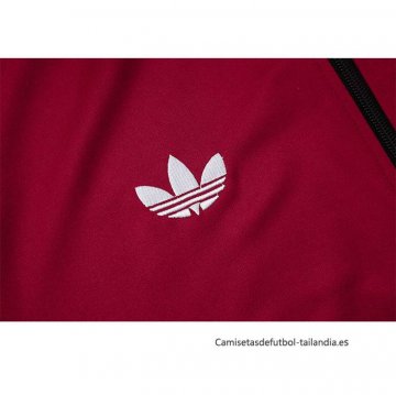Chandal de Chaqueta del Manchester United Nino 2024-2025 Rojo Oscuro