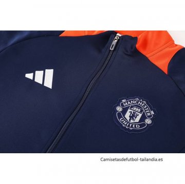 Chandal de Chaqueta del Manchester United Nino 2024-2025 Azul
