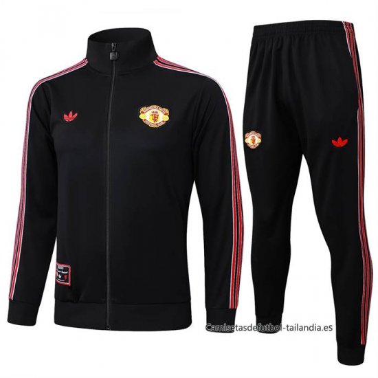 Chandal de Chaqueta del Manchester United Nino 2025-2026 Negro - Haga un click en la imagen para cerrar