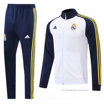 Chandal de Chaqueta del Real Madrid 2022-2023 Blanco y Azul