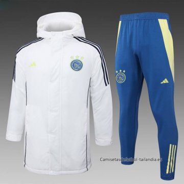 Chandal de Invierno del Ajax 2024-2025 Blanco Chandal de Invierno del Ajax 2024-2025 Blanco