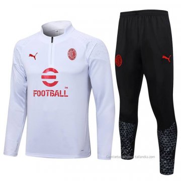 Chandal de Sudadera del AC Milan 2023-2024 Blanco Chandal de Sudadera del AC Milan 2023-2024 Blanco