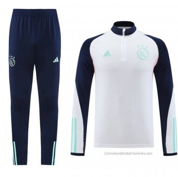 Chandal de Sudadera del Ajax 2023-2024 Blanco Chandal de Sudadera del Ajax 2023-2024 Blanco
