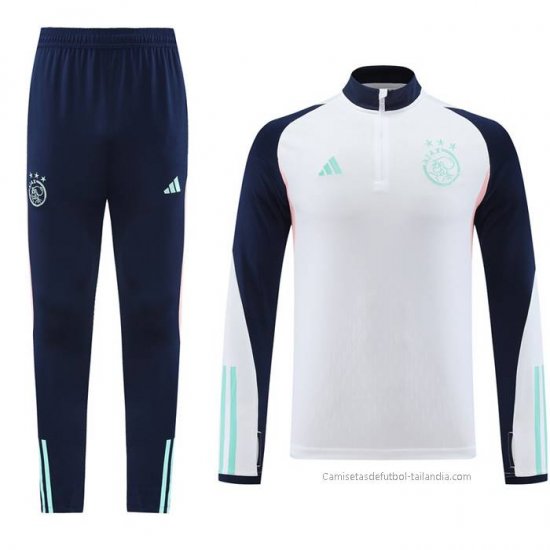 Chandal de Sudadera del Ajax 2023-2024 Blanco - Haga un click en la imagen para cerrar