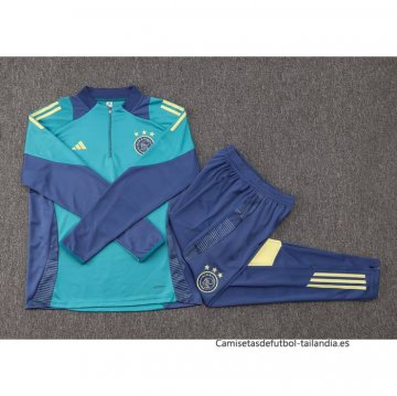 Chandal de Sudadera del Ajax Nino 2024-2025 Verde