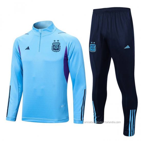 Chandal de Sudadera del Argentina 2022-2023 Azul Claro - Haga un click en la imagen para cerrar