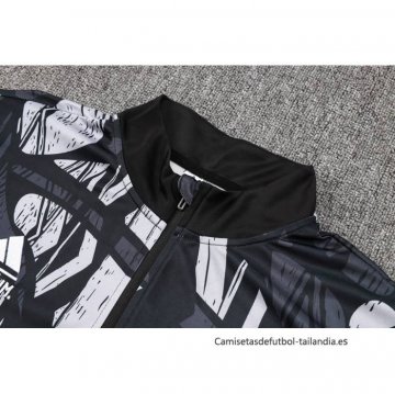 Chandal de Sudadera del Arsenal 2024-2025 Negro Gris