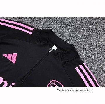 Chandal de Sudadera del Arsenal Nino 2025-2026 Negro Rosa