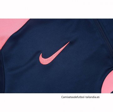 Chandal de Sudadera del Barcelona 2025-2026 Azul Rosa