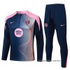 Chandal de Sudadera del Barcelona Nino 2025-2026 Azul Rosa