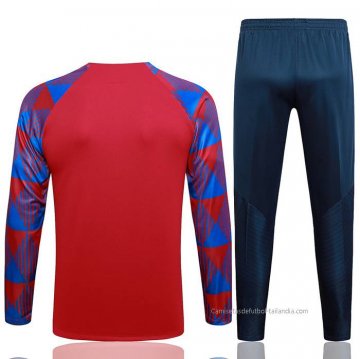 Chandal de Sudadera del Barcelona Nino 2023-2024 Rojo