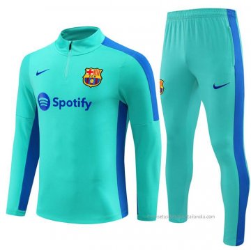 Chandal de Sudadera del Barcelona Nino 2023-2024 Verde Chandal de Sudadera del Barcelona Nino 2023-2024 Verde