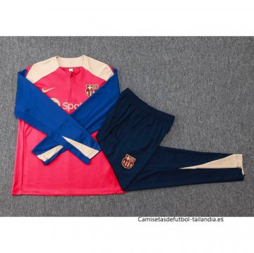 Chandal de Sudadera del Barcelona Nino 2024-2025 Rojo