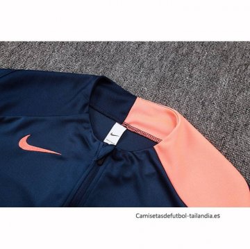 Chandal de Sudadera del Barcelona Nino 2025-2026 Azul Naranja