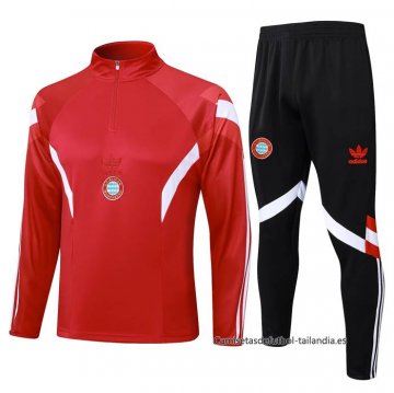 Chandal de Sudadera del Bayern Munich Nino 2024-2025 Rojo Chandal de Sudadera del Bayern Munich Nino 2024-2025 Rojo