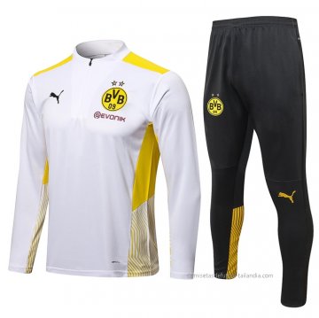 Chandal de Sudadera del Borussia Dortmund 2021-2022 Blanco Chandal de Sudadera del Borussia Dortmund 2021-2022 Blanco