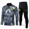Chandal de Sudadera del Brasil Jesus Nino 2024-2025 Negro