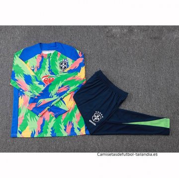 Chandal de Sudadera del Brasil Nino 2025-2026 Verde