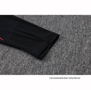 Chandal de Sudadera del Brasil Nino 2026-2027 Negro Rojo