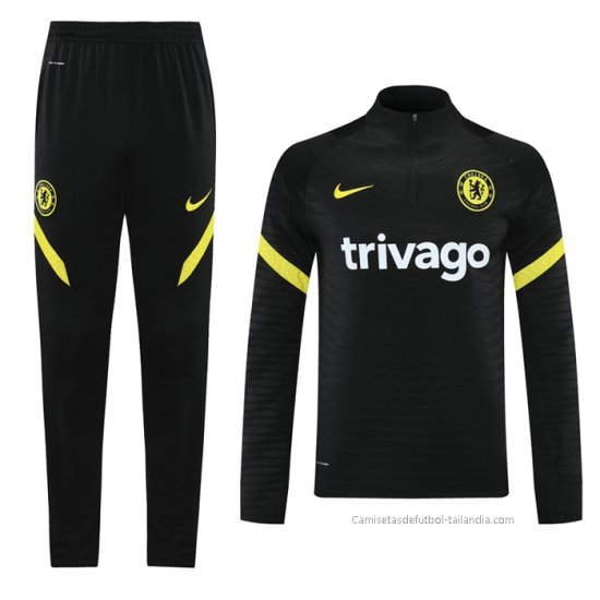 Chandal de Sudadera del Chelsea 2021-2022 Negro - Haga un click en la imagen para cerrar