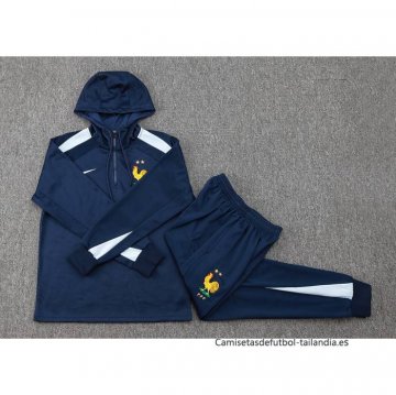 Chandal de Sudadera del Francia 2024-2025 Azul Oscuro