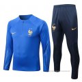 Chandal de Sudadera del Francia Nino 2022-2023 Azul
