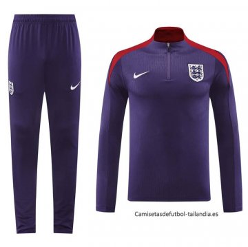 Chandal de Sudadera del Inglaterra 2024-2025 Purpura Chandal de Sudadera del Inglaterra 2024-2025 Purpura