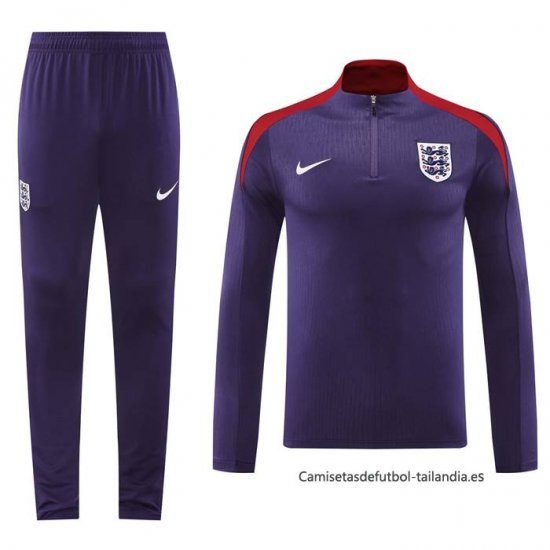 Chandal de Sudadera del Inglaterra 2024-2025 Purpura - Haga un click en la imagen para cerrar